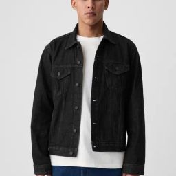 GAP Black Regular Fit Solid Jacket-image-100