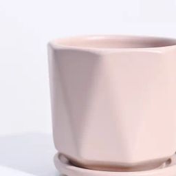 Ugaoo Dusty Rose Diamond Ceramic Small Pot image 4