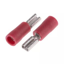 RS PRO Red Insulated Female Spade Connector, , 2.8 x 0.5 mm Tab Size, 0.5 mm² to 1.5 mm², 1251944-16