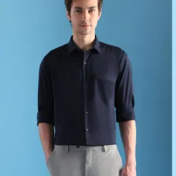 Arrow Navy Regular Fit Shirt-picture-5