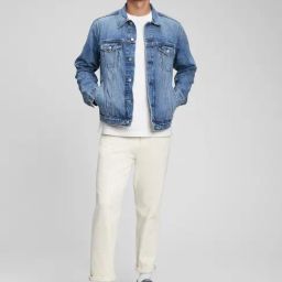 GAP Blue Regular Fit Solid Jacket-image-42