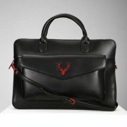 Allen Solly Black Solid Medium Handbag-picture-1