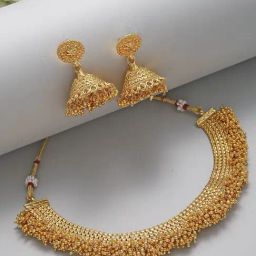 Zeneme Gold Plated Pearl Beaded Jewellery Set-16