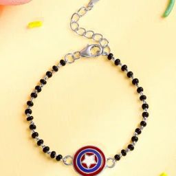 GIVA Silver Vibranium Kid's Bracelet Rakhi-image-41