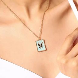 Priyaasi Blue Butterfly Minimal Classic Pendant-picture-33