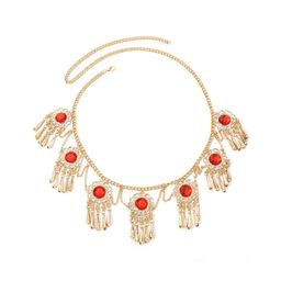 Fabme Gold-Plated Artificial Stones Studded Waist Chain-picture-10