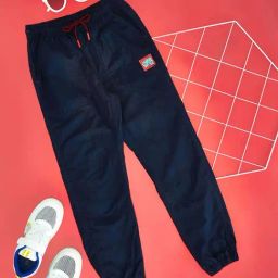 Pantaloons Junior Kids Estate Blue Cotton Regular Fit Jogger-image-60