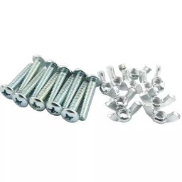 Mec Size 6.35 mm (1/4 inch) -20 Screw Bolts Sets with Wing Nut Kit, MEC0010 (Set of 10 Pcs)-30
