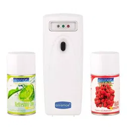 Airance Automatic LED A3 Room Freshener Dispenser Machine with 250 ml Each Refreshing Lime & Litchi Fragrance Spray Bottle (Pack of 3)-image-58