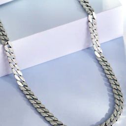 Zavya Rhodium Plated Sparkling Links Chain for Men-image-9