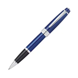 Cross BAILEY Polished Chrome Lacquer Blue Roller Ball Pen (Black), AT0455-12-picture-8