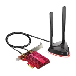 TP-link AX3000 Wi-Fi 6 Bluetooth 5.0 PCIe Adapter Black & Red 95.2 x 120.8 x 21.5 mm, Archer TX3000E image 2