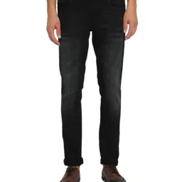 Basics Black Super Skinny Fit Lightly Washed Jeans-image-51