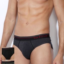 Van Heusen Men Multicolour Pack of 3 Solid Antibacterial Colour Fresh Briefs-11