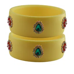 Vidhya Kangan Multi-Coloured Brass Bangles-image-95