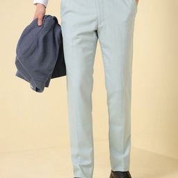 Allen Solly Sport Men Solid Slim Fit Mid-Rise Flat-Front Formal Trousers-image-25