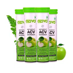 OZiva Set Of 4 Apple Cider Vinegar Moringa Weight Loss Supplements- 60 Tabs-26