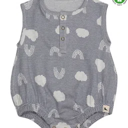 Turtledove London Organic Cotton Onesie Cloud Print - Grey-picture-7