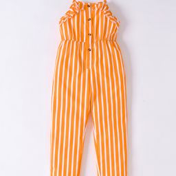 Kookie Kids Sleeveless Stripes Jumpsuit - Orange-image-57