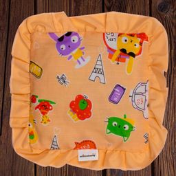 Mittenbooty baby mustard seed or Rai Pillow Square -Car print Peach-image-34