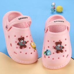 Cute Walk by Babyhug Slip On Clogs With Back Strap Closure & Appliques - Pink-picture-9