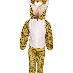 RAJ FANCY DRESSES Full Sleeves Tiger Animal Theme Costume Dress- Yellow & White-image-85