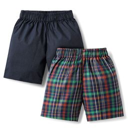 Rikidoos Pack Of 2 Checked & Striped Boxers - Navy Blue & Green-image-75