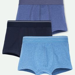 Ariel Pack Of 3 Cotton Blend Solid Trunks - Multi Colour-picture-20