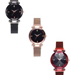 THE SHOPOHOLIC Women Pack Of 3 Dial & Stainless Steel Straps Analogue Watch S-450-453-455-image-12