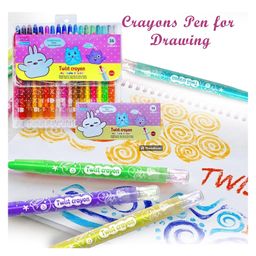 FunBlast Twist Crayons for Kids 36 Pcs Crayon Set with Coloring Book - Multicolor image 2