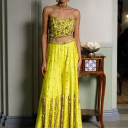 Payal Singhal Embroidered Mukaish Ready to Wear Lehenga &-image-44