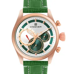 D'SIGNER Men Mother of Pearl Dial & Leather Straps Analogue Watch 680RGL.16G-picture-22