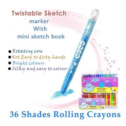 FunBlast Twist Crayons for Kids 36 Pcs Crayon Set with Coloring Book - Multicolor image 5
