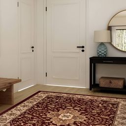 Sapana Carpet-Mats Maroon Traditional No Shredding Polypropylene Carpet-picture-17