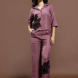 Athena Embellished Shirt & Trousers Co-Ords-image-12