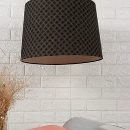 Grated Ginger Black Printed Frustum Hanging Light-28