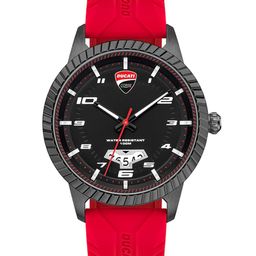 DUCATI CORSE Men Black Patterned Dial & Red Straps Analogue Watch - DTWGN2019503 image 1