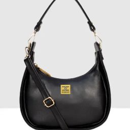 Esbeda Black Solid Medium Sling Handbag-image-78