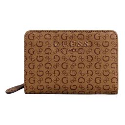 Guess Saffron Mocha Logo Zip Around Wallet-image-7
