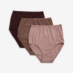 Wunderlove by Westside Brown Solid Cotton Blend Full Briefs - Pack of 3-image-70