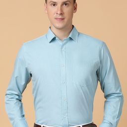 TABARD Men Spread Collar Solid Cotton Formal Shirt-picture-19