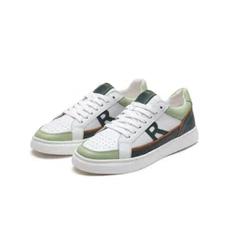 RARE RABBIT Men Perforations Leather Lace-Ups Round Toe Sneakers-image-15