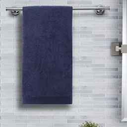 Maspar Navy Cotton 550 GSM Large Bath Towel - Set of 1-picture-23