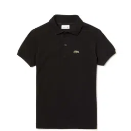 Lacoste Kids Black Petit Pique Polo T-Shirt-image-8