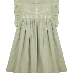 Mothercare Kids Sage Green Embroidered Dress-image-54