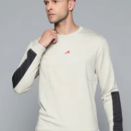 ALCIS Beige Slim Fit Printed Sweatshirt-image-43