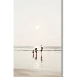 Nestroots Heartwarming Family Beach Walk Series Multi Frame Solid Canvas Wall Painting - Set of 4 image 2