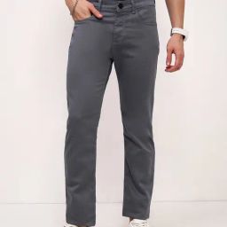 Showoff Grey Cotton Straight Fit Jeans-image-138