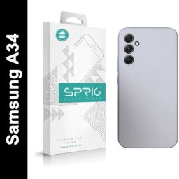 Sprig Liquid Silicone Back Cover for SAMSUNG GALAXY A34 5G (White)-image-86