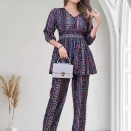 KANUDA Women Black Poly Crepe Kurta Sets-picture-34